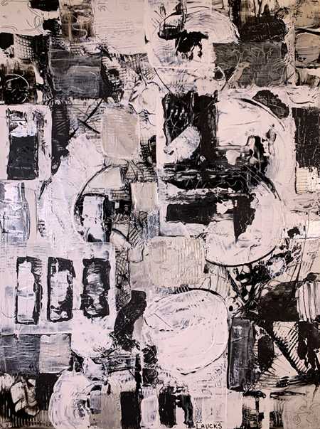 Dwelling in Winter (5) acrylic paint by M Laucks